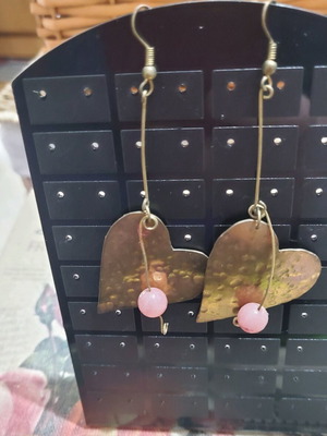 Handmade brass earrings like new