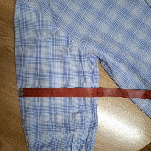 Zara cotton shirt XL like new, blue-white