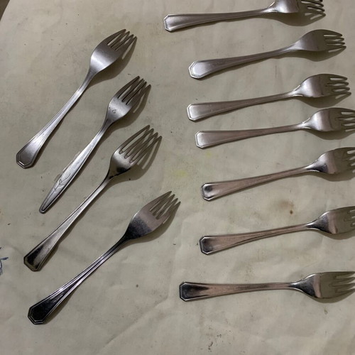 Old collectible forks used, decorative