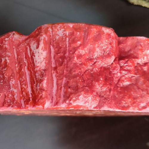 Large ashtray used red with veins