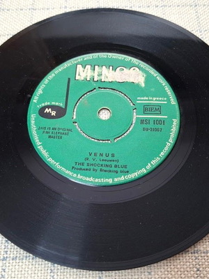 The Shocking Blue Venus 7' μεταχειρισμένος δίσκος 1969 Ελλάδα