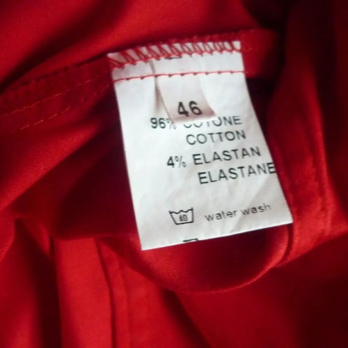 Women's red gabardine coat used, size M, spring autumn