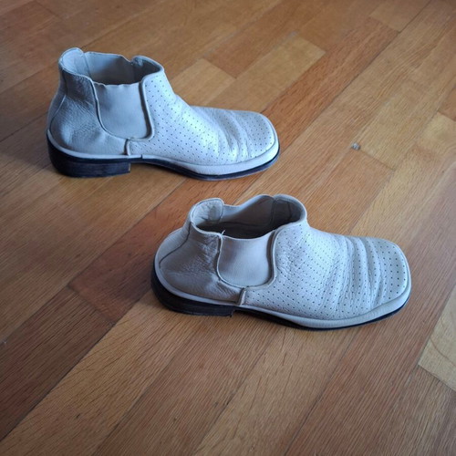 Men's leather loafers Mare Uomo used, size 40, white and brown