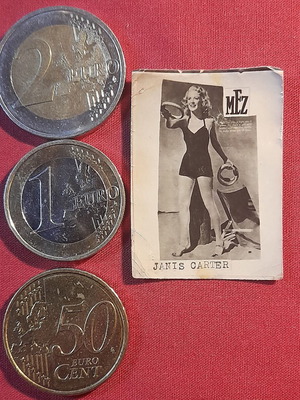 Janis Carter vintage collectible MEZ photo card