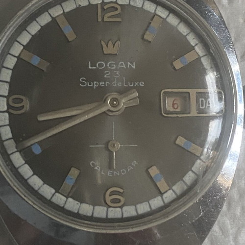 Logan vintage men's mechanical wristwatch used, collectible