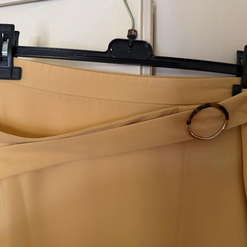 Mango yellow midi skirt XL like new