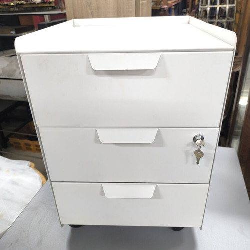 Metal drawer units with 3 drawers on wheels, pack of 4, 40x47x56 cm, like new