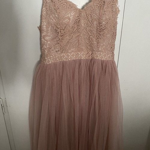 Instyle Shop dress, beige and pink, size M