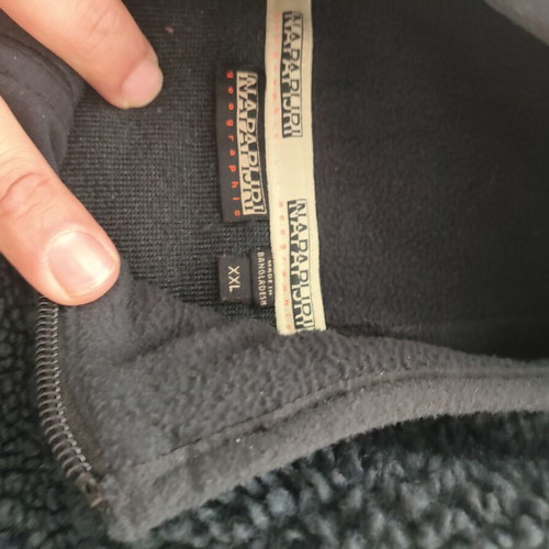 Napapijri fleece jacket new, size XXL fitting XL, black