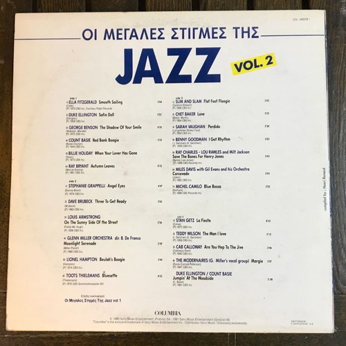The Big Volume of Jazz Vol.2 vinyl used, double LP compilation