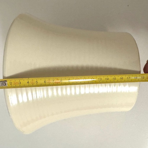 Beige ceramic flowerpot and new