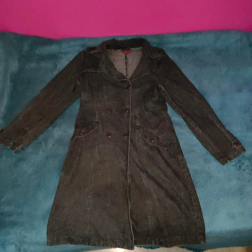 Denim coat Miss Denim XL like new, charcoal faded black