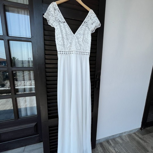 Wedding dress like new, white, size S with lining