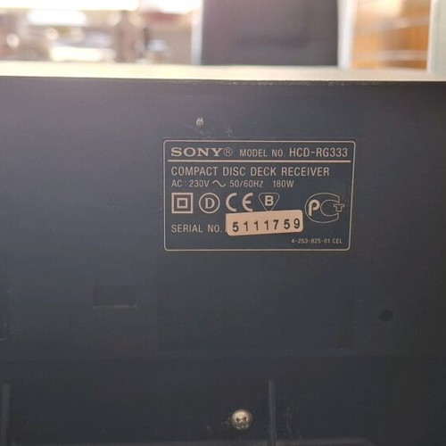 Sony MHC-RG333 mini Hi-Fi system used with 3-disc changer and double cassette deck