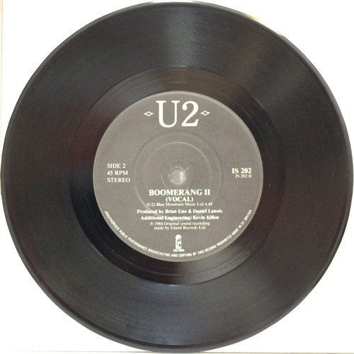 U2 Pride (In The Name Of Love) & Boomerang 7'' vinyl used, rock