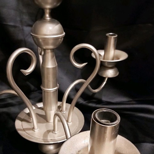 Ceiling light 3-light new, matte silver metal