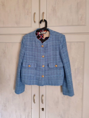 Яке Zara XL като ново, късо синьо със златни копчета