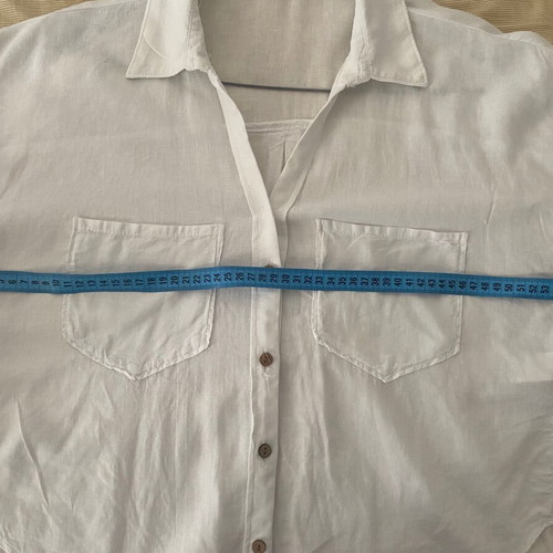 Zara cotton shirt short sleeve medium white like new