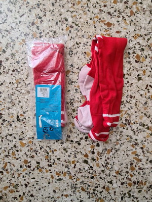 New Element football socks red and black, size Eur 39-46