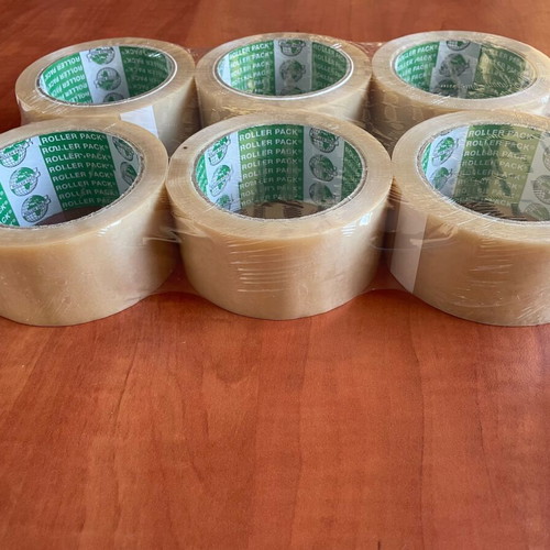 Roller Pack PVC packing tape 48mm x 60m, pack of 6, new
