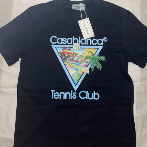 Casablanca Tennis Club T-Shirt, black, size M