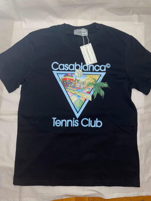 Casablanca Tennis Club T-Shirt, black, size M