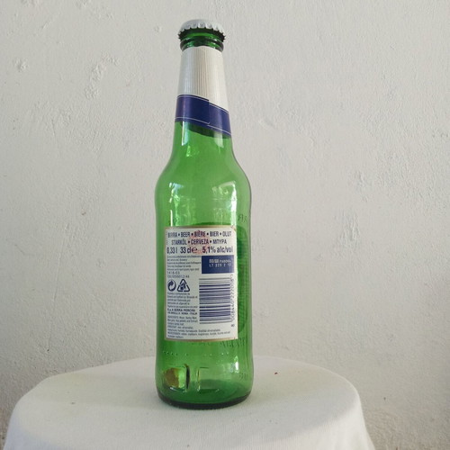 Peroni Nastro Azzurro beer bottle collectible from 2000s Italy