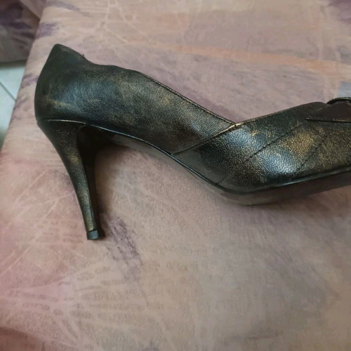 ZORBAS leather pumps used, brown bronze, size 40