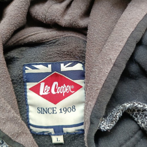 Lee Cooper hoodie, size large, black and white