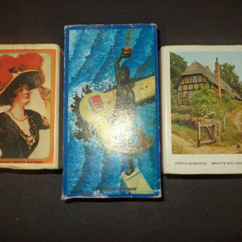 Matchboxes used, some with matches inside