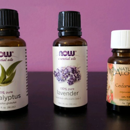 Essential oils eucalyptus, lavender and cedar like new, 3 bottles