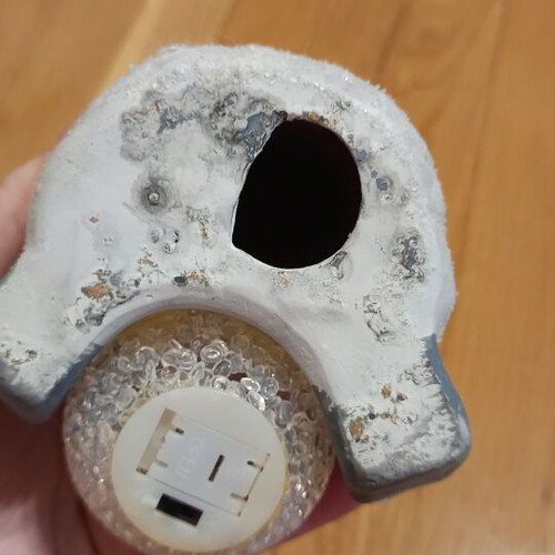 Ceramic girl with battery-powered LED light like new