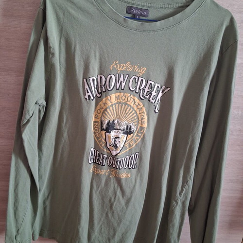 Abrand Jeans Aristo cotton long-sleeve shirt like new, green, size L