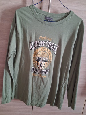 Abrand Jeans Aristo cotton long-sleeve shirt like new, green, size L