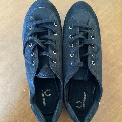 Fred Perry women's low shoes new, black with gold details size 39