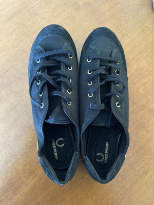 Fred Perry women's low shoes new, black with gold details size 39
