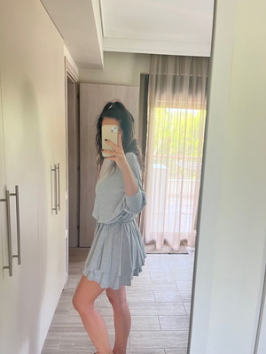Cherses skater dress used, gray, one size