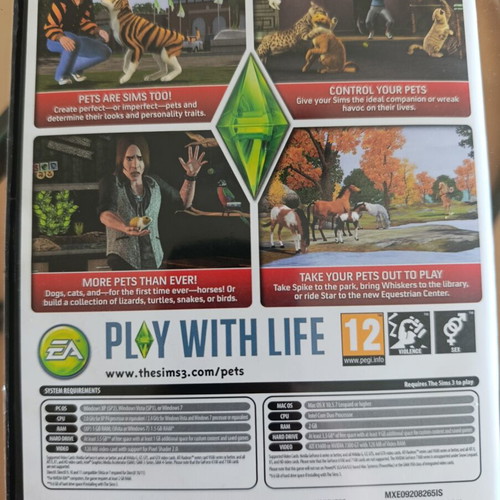 The Sims 3 Pets expansion pack PC Mac game like new