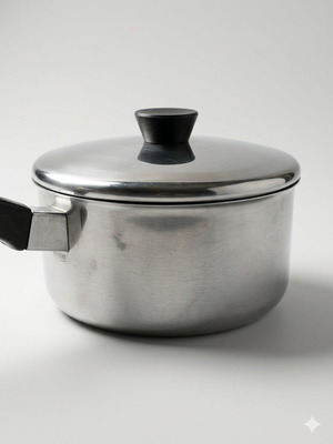 Saucepan with lid used