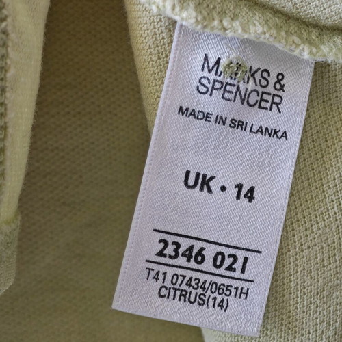 Marks & Spencer women's short-sleeve blouse used, green, size L