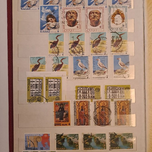 Greek stamps used, 145 sealed from 1978-1979