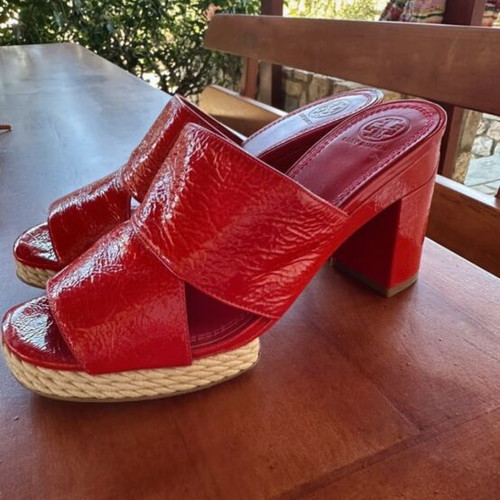 Tory Burch slippers like new, red, size 38.5