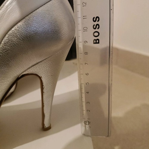 VKCONIS Handmade Bridal Shoes Size 37 Like New, White and Silver