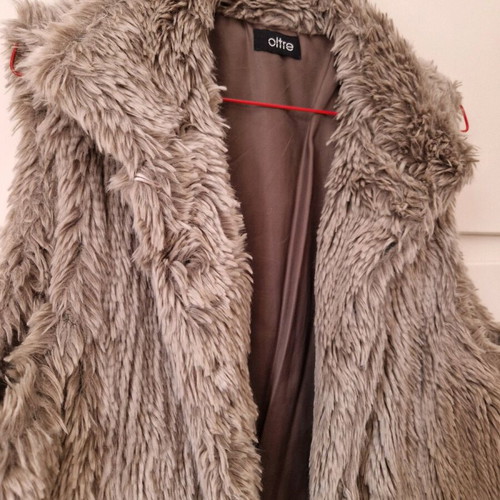 Oltre gray sleeveless fur vest medium-large like new