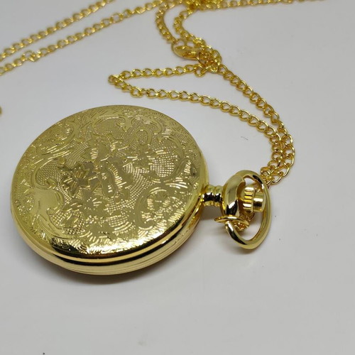 Vintage pocket watch gold color like new