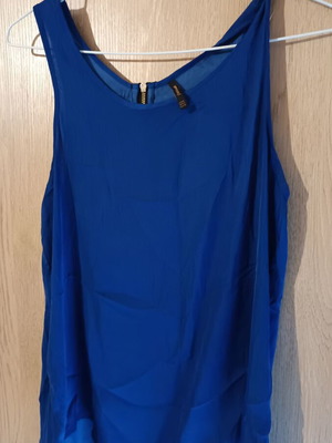 Blue women's top Stradivarius like new with back zipper