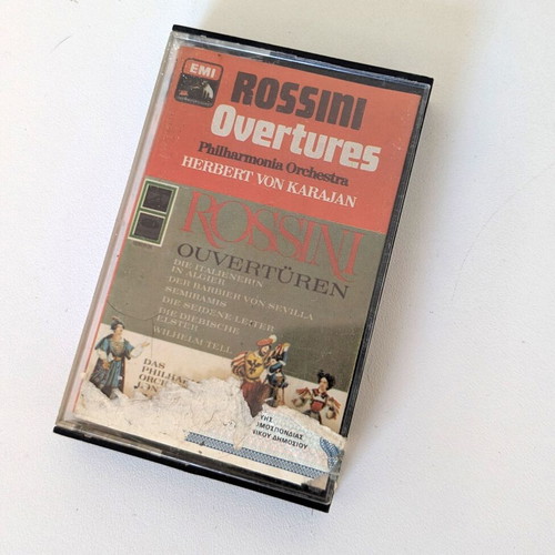 Vintage Werner Müller London cassette used with Rossini Karajan insert