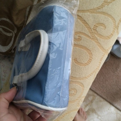 Bag new, white and turquoise