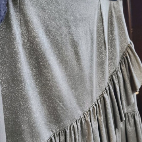 BSB skirt used gray-green with shiny texture