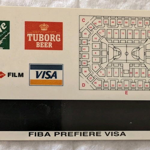 Final Four Zaragoza 1995 entry card used